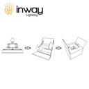 Lámpara High Bay SMD LED, Tipo UFO G, 200W, 6000K Blanco Frío, 100-277Vac, IP65, 90 Grados, Dimensiones: Ф305x160mm, con Certificación UL