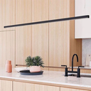 Lámpara Lineal Light para Colgar LED, 80W, 96"(240cm), Múltiple CCT WW 3000K / NW 4000K / CW 6000K, Frost, 100-240Vac, 120 Grados, Negra