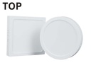Panel LED Circular, p/Superficie con Driver Integrado, 18W, 8.6" (220mm), 6000K Blanco Frío, 85-277Vac