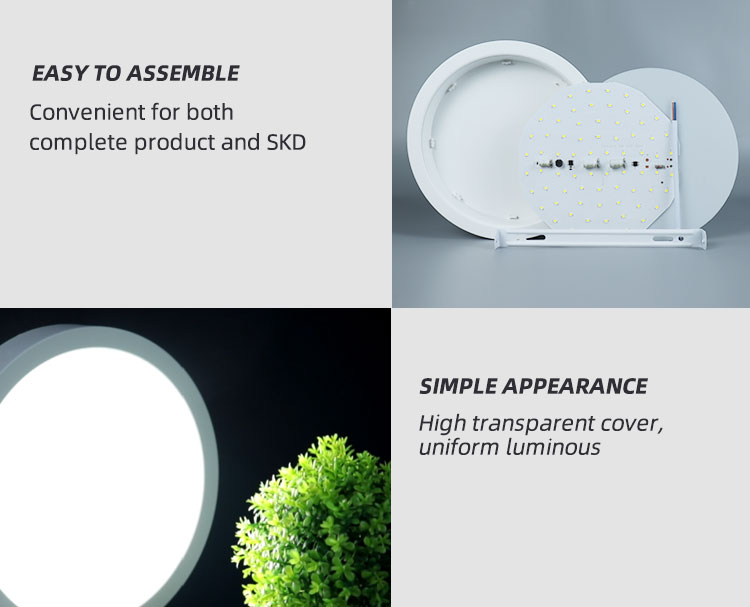 Panel LED Circular, p/Superficie con Driver Integrado, 18W, 8.6" (220mm), 6000K Blanco Frío, 85-277Vac