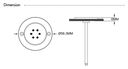 Base p/Lampara Empotrable de Exterior DG-1021, 3W, CW 6000K, 24Vdc, IP67, 120 Grados, Dimensiones: 56.3x6mm, Material: Aluminio