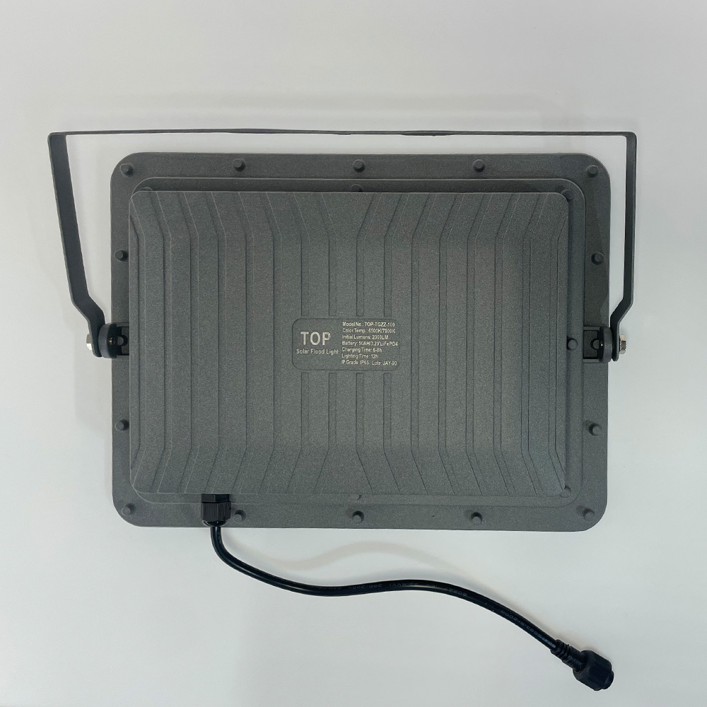 Reflector LED Solar de 1500Lm con Panel de 20W/6V, 3000K Blanco Cálido, 90 Grados, Con Batería de Litio de 15AH/3.2V, IP65, Gris, Incluye: Panel Solar