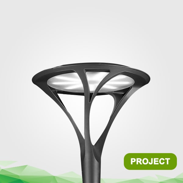 Lámpara Garden Light LED, Murat, DGIN-GK75, 75W, 4000K Blanco Natural, 100-277Vac, Con supresor de pico externo de 10KV, 50,000 horas de vida útil, Base: 76mm, IP66, 120 Grados