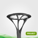 Lámpara Garden Light LED, Murat, DGIN-GK75, 75W, 4000K Blanco Natural, 100-277Vac, Con supresor de pico externo de 10KV, 50,000 horas de vida útil, Base: 76mm, IP66, 120 Grados