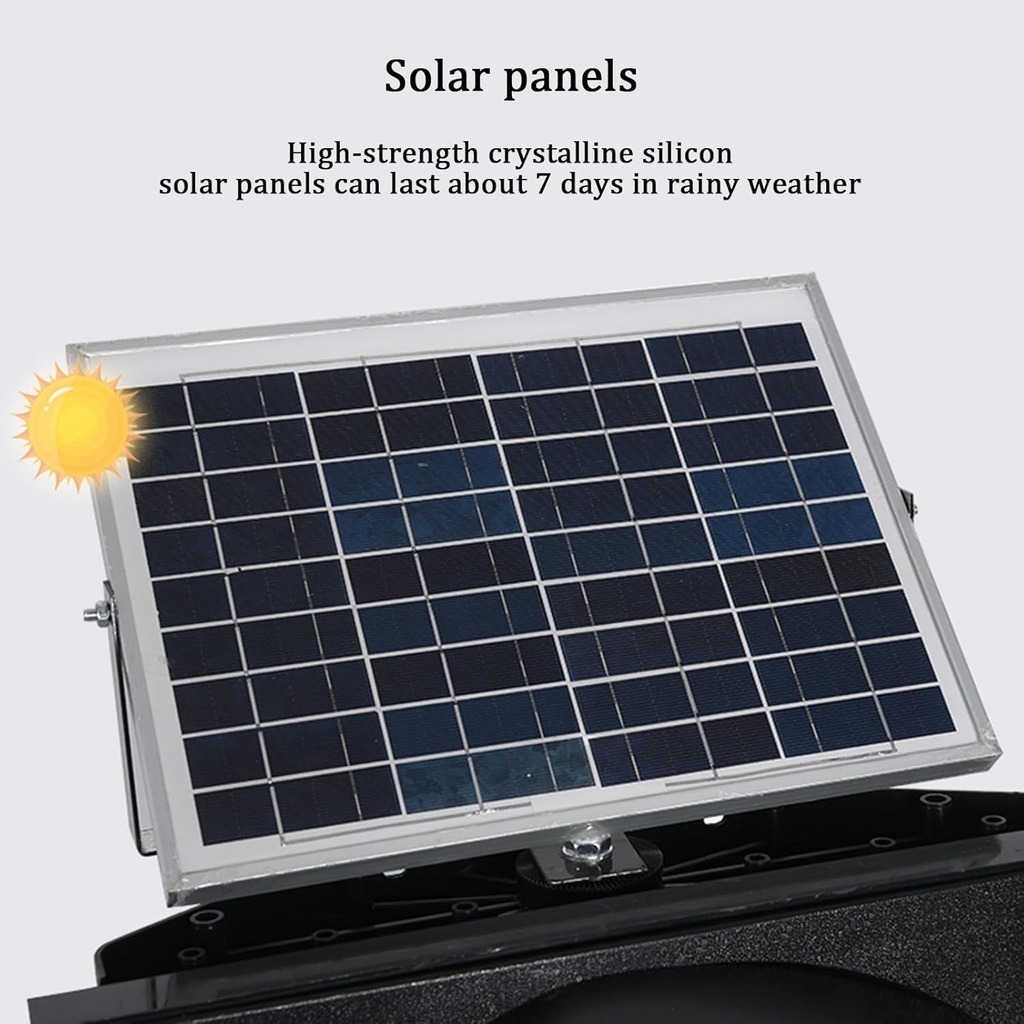 Luces Intermitente de Semáforo con Panel Solar de 10W y 12V, Amarilla, Batería de 12V/5Ah, 300mm, Dimensiones: 348x342x154mm, Cover Clear