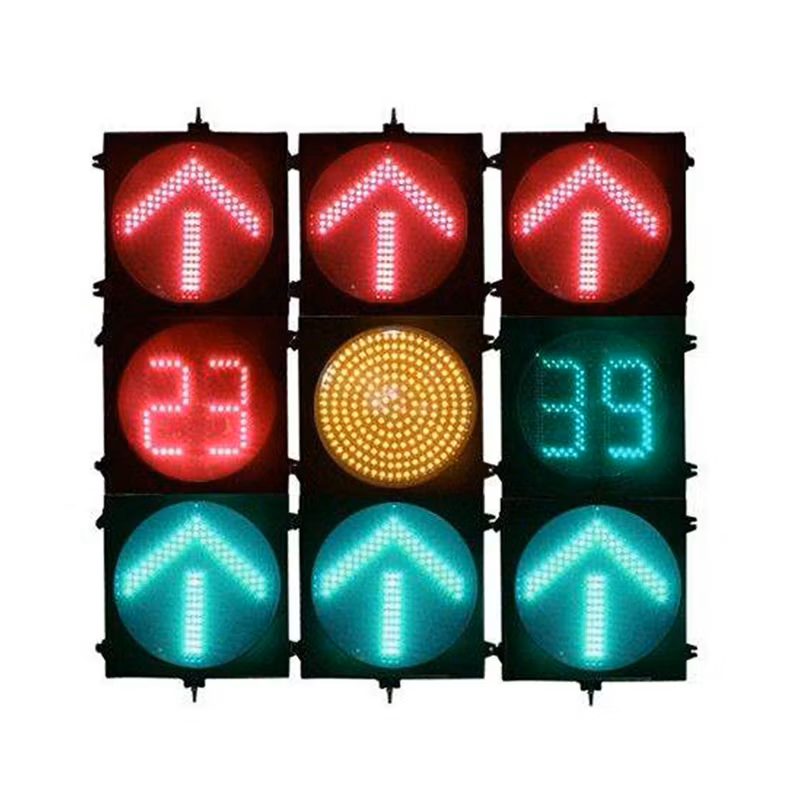 Luces de Semáforo con Contador, Verde, amarillo y rojo 85-265Vac, 200mm