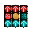 Luces de Semáforo con Contador, Verde, amarillo y rojo 85-265Vac, 200mm