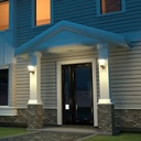 Lámpara Solar LED de Pared (Aplique) de 15W con Panel Solar Integrado de 5.8W, 4.5V y Sensor de Movimiento, 3000K + 4000K, 360 Grados, Con Batería de Litio de 19.2Wh, IP65, Dimensiones: 257x288.5x206.5mm, Negro