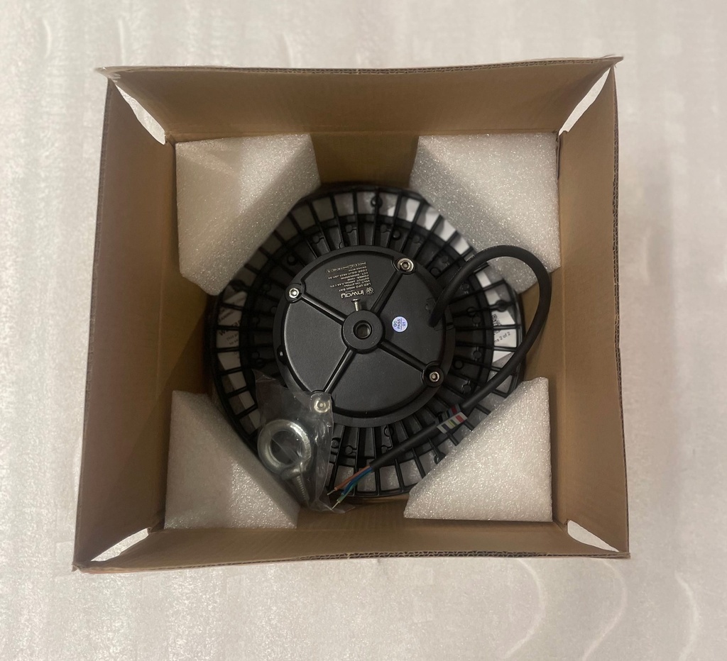 Lámpara High Bay SMD LED, Tipo UFO G, 200W, 6000K Blanco Frío, 100-277Vac, IP65, 90 Grados, Dimensiones: Ф305x160mm, con Certificación UL