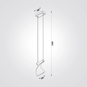 Lámpara LED Decorativa Colgante, DG60320P, 8W, 6000K Blanco Frío, 85-265Vac, Dimensiones: 180x90x1500mm, IP20, Verde oscuro con dorado