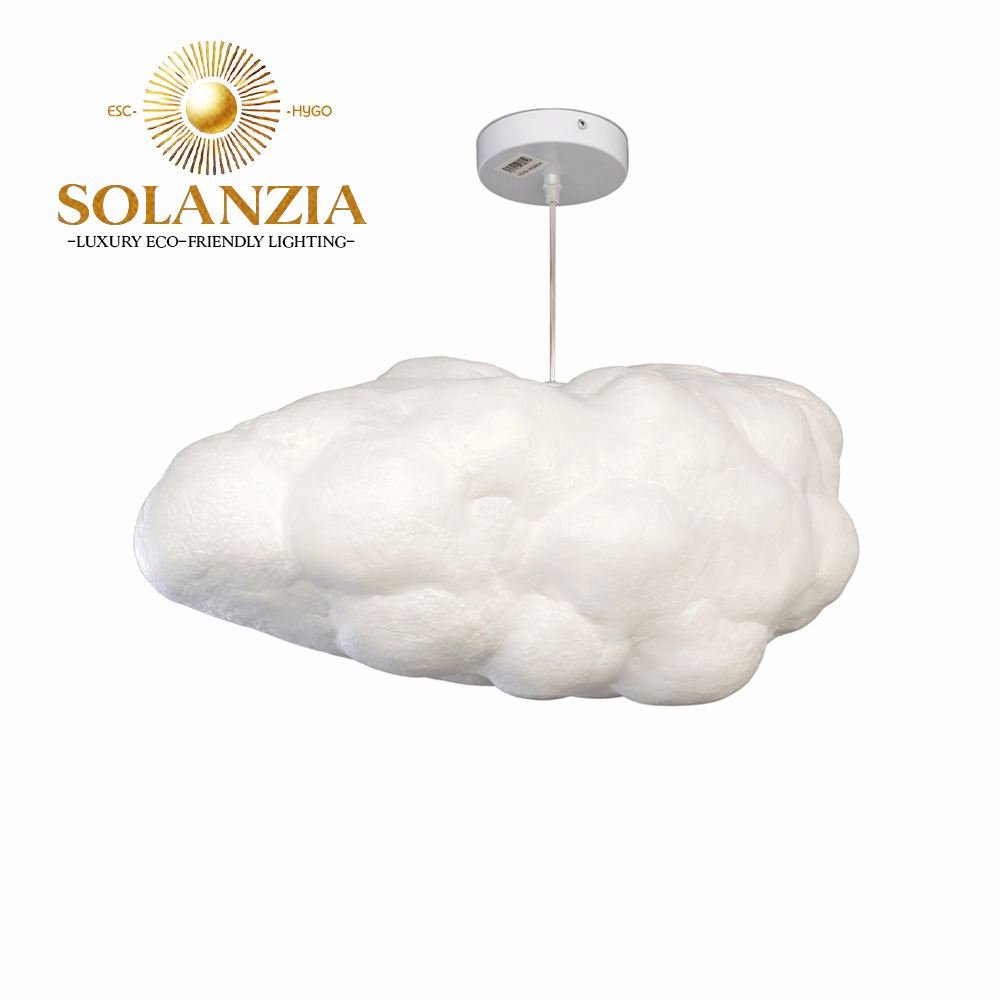 Lámpara Decorativa Artesanal Colgante, Esencia de Nube, E27, Dimensiones: 600mm, Material: Seda artificial