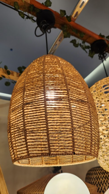 Lámpara Decorativa Artesanal, Brisa Natural, Colgante, E27, Dimensiones: Φ350xH500mm, Material: Rattan