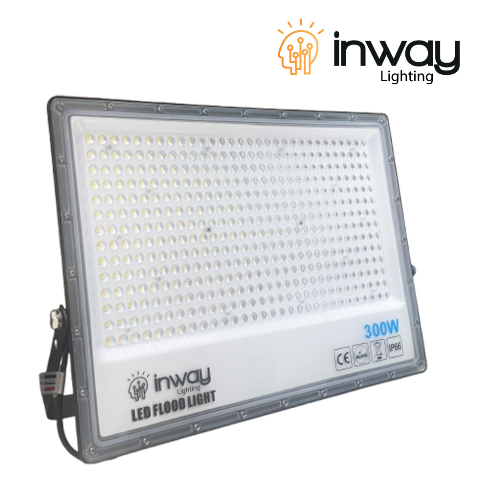 Reflector SMD, 300W, 6000K Blanco Frío, 100-265Vac, IP65, 90 Grados, Gris, Dimensiones: 470x360x40mm