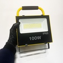 Reflector SMD LED Recargable, 100W, 6000K Blanco Frío, 100-240Vac, IP65, 120 Grados