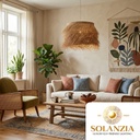 Lámpara Decorativa Artesanal, Estilo Libre, Colgante, E27, Dimensiones: Φ700xH400mm, Material: Rattan