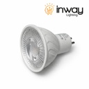 Bombilla LED Dicroica COB, 5W, 3000K Blanco Cálido, GU5.3/MR16, 100-260Vac, IP20, 30 Grados, Dimensiones: Ф50x60mm