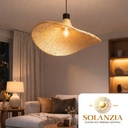 Lámpara Decorativa Artesanal, Noche de Cestería, Colgante, E27, Dimensiones: 520x435xH210mm, Material: Bamboo