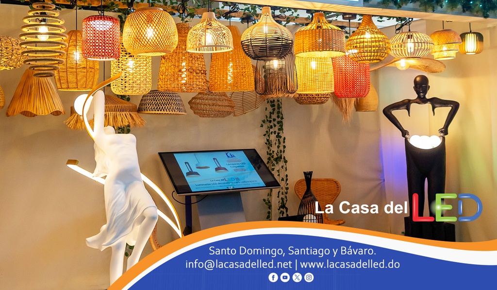 Lámpara Decorativa Artesanal, Noche de Cestería, Colgante, E27, Dimensiones: 520x435xH210mm, Material: Bamboo