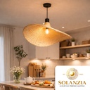 Lámpara Decorativa Artesanal, Noche de Cestería, Colgante, E27, Dimensiones: 520x435xH210mm, Material: Bamboo