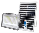 Reflector LED Solar de 2300 Lm con Panel de 30W/6V, 6500K/7000K Blanco Frío, 90 Grados, Con Batería de Litio de 25AH/3.2V, IP65, Gris, Incluye: Panel Solar