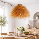 Lámpara Decorativa Artesanal, Saia, Colgante, E27, Dimensiones: Φ350xH340mm, Material: Rattan