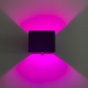 Lámpara LED Decorativa de Pared (aplique) Recargable, Up and Down, 16W, RGB-Múltiple CCT WW 3000K / NW 4000K / CW 6000K, Dimensiones: 100x100x80mm, IP20, Negro