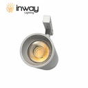 Lámpara de Superficie Magnética LED tipo Spotlight p/Riel de 20mm de ancho, 24W, Múltiple CCT con Switch WW 3000K / NW 4000K / CW 6000K, 48Vdc, Diámetro: 67mm, Instalación: Empotrar o Superficie, 24 Grados, Blanca