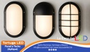 Lámpara LED de Pared (Aplique), Tortuga, 18W, 4000K Blanco Natural, 100-277Vac, IP65, Negro, 120 Grados, Dimensiones: 220x135x65mm, Uso exterior e interior