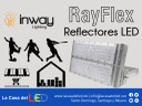 Reflector LED RayFlex de 2 módulos, 200W, 3000K Blanco Cálido, 100-277Vac, IP65, 60 Grados, Gris