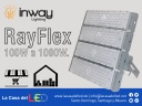 Reflector LED RayFlex de 4 módulos, 400W, 3000K Blanco Cálido, 100-277Vac, IP65, 60 Grados, Gris