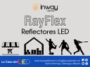 Reflector LED RayFlex de 4 módulos, 400W, 3000K Blanco Cálido, 100-277Vac, IP65, 60 Grados, Gris