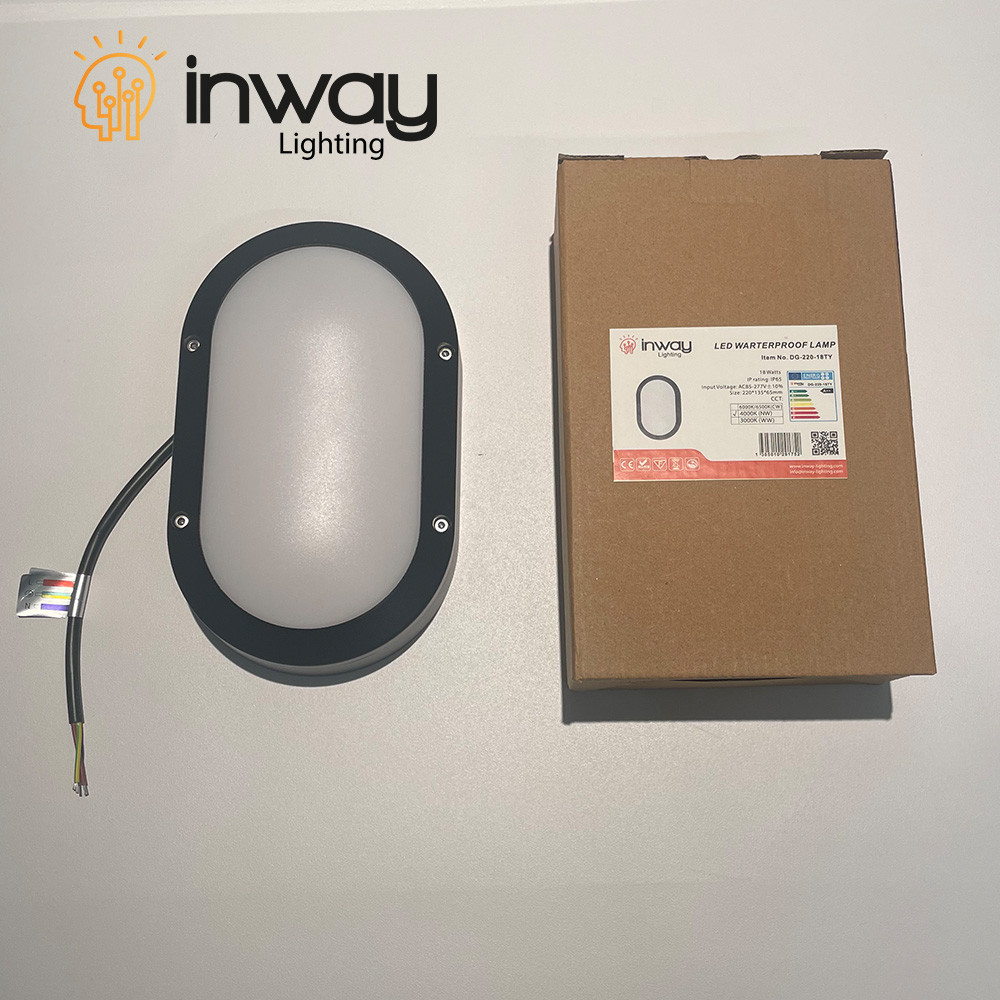 Lámpara LED de Pared (Aplique), Tortuga, 18W, 4000K Blanco Natural, 100-277Vac, IP65, Negro, 120 Grados, Dimensiones: 220x135x65mm, Uso exterior e interior