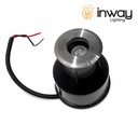 Lámpara p/Piso Empotrable, 3W, 3000K Blanco Cálido, 12Vdc, Dimensiones: Lámpara Ф55mm, Base Ф78x90mm, IP68, 30x45 Grados