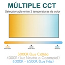 Lámpara Canopy LED SMD, 40W / 60W / 80W, Múltiple CCT WW 3000K / NW 4000K / CW 6000K, 100-277Vac, 120 Grados, IP65