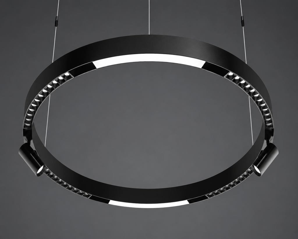 Riel Circular p/Lámpara Magnética LED de 48Vdc, Diámetro: 1000mm, Instalación: Superficie, Negra