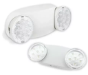 Lámpara de Emergencia con Focos dirigibles, 2x1.2W, 6000K, 120-277Vac, Batería: 3.6V, 700mAh, 90 minutos, Alcance: 80m2, Certificado UL