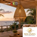 Lámpara Decorativa Artesanal, Bora Bora, Colgante, E27, Dimensiones: Φ580xH540mm, Material: Algas Marinas y Rattan