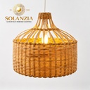 Lámpara Decorativa Artesanal, Crinolina de Tul, Colgante, E27, Dimensiones: Φ360xH300mm, Material: Bamboo