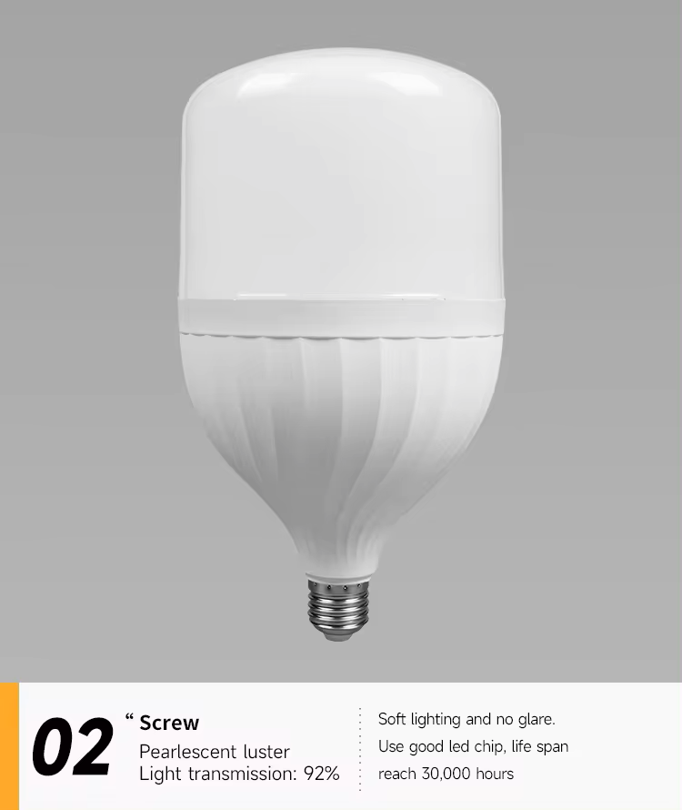 Bombilla LED TOP-T60, 9W, 6000K Blanco Frío, 100-265Vac, E27, Dimensiones: Φxmm, IP20, 270 Grados