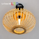 Lámpara Decorativa Artesanal, Esencia Ethnica, Colgante, E27, Dimensiones: Φ350xH210mm, Material: Bamboo
