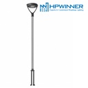 Lámpara Garden Light LED Modular GL2A-2, 120W, 3000K Blanco Cálido, M33A-VBA (1x18pcs), 2190, 90 Grados, SANAN 5050, 72,000 horas de vida útil, 100-277Vac, Base: 70mm, IP68, Gris Oscuro