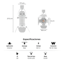Cajetín p/ Lámpara de Riel (Track light) LED, DG-5501-02, Base: GU10, 2 cables, Blanco