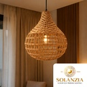 Lámpara Decorativa Artesanal, Rayón de Sol, Colgante, E27, Dimensiones: Φ325xH350mm, Material: Rattan