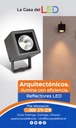Reflector COB LED, 6.5W, 3000K Blanco Cálido, 100-265Vac, IP65, 30 Grados, Dimensiones: 65x65x100mm, Gris Oscuro, Material: Aluminio