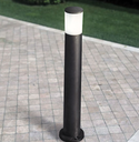 Bolardo LED con Bombilla Multi CCT 8.5W, 2700K-4000K, 100-240Vac, Dimensiones: Ø100x800mm, IP55, Negro