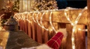 Manguera LED de Navidad de 3 pin, 110Vac, IP65, 2700K Blanco Cálido, 36Led/Mts, 360 Grados