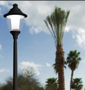 Lámpara Garden Light LED con Bombilla E27, 50W, 3000K Blanco Cálido, 100-240Vac, Con difusor transparente, Base: mm, Dimensiones: 600x600x850mm, IP55, Negro