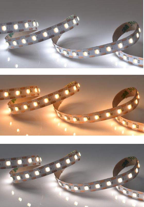 Cinta LED, SMD2216, 10W/M, 3000K Blanco Cálido, 24Vdc, CRI≥90, 2OZ PCB, Largo: 5Mts, Ancho: 4mm, 240Led/Mts, IP20, 120 Grados
