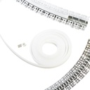 Perfil Flexible de Aluminio p/Cinta LED para PCB de 5-9mm, DG-E5313, Medidas: 52.5x13x2500mm, p/Empotrar, incluye: difusor opal con nivel de transparencia de un 65%, 2 tapas terminales y 4 clips, Plateado