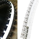 Perfil Flexible de Aluminio p/Cinta LED para PCB de 5-9mm, DG-E5313, Medidas: 52.5x13x2500mm, p/Empotrar, incluye: difusor opal con nivel de transparencia de un 65%, 2 tapas terminales y 4 clips, Plateado